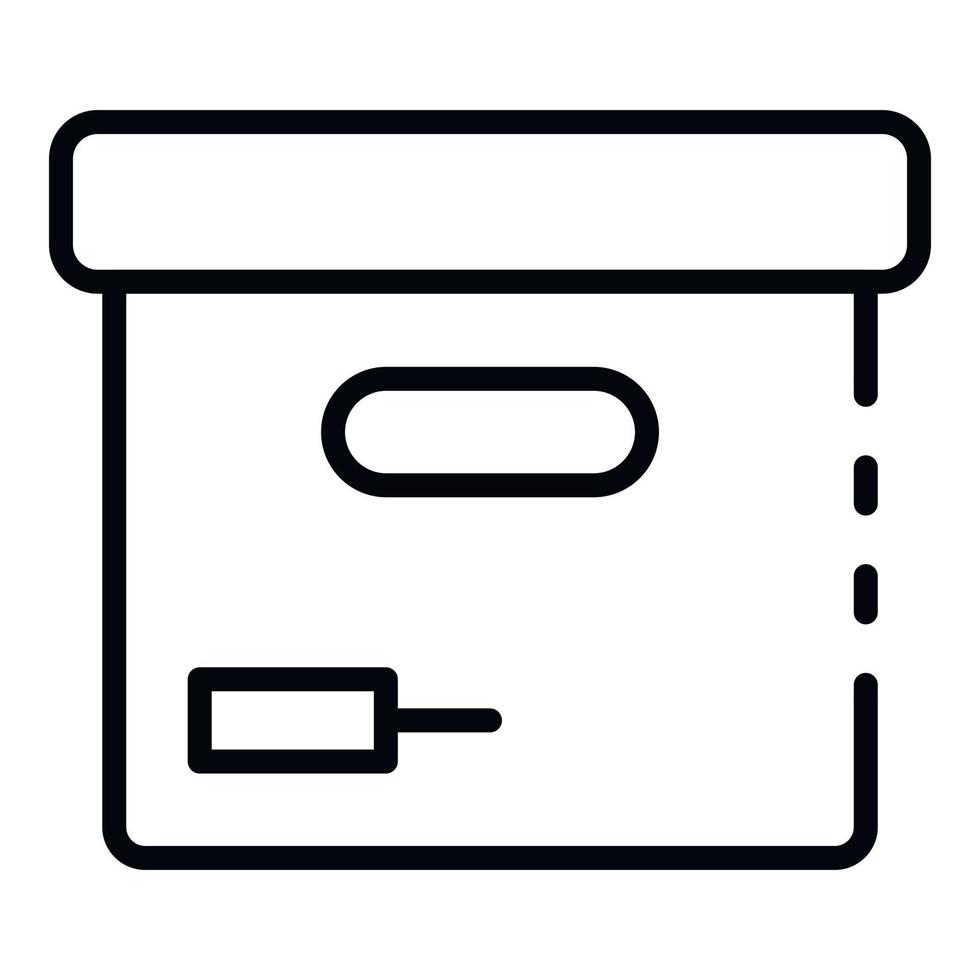 Delivery box icon, outline style vector