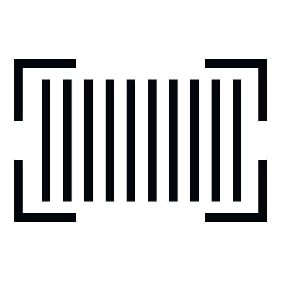 Barcode scan icon, outline style vector