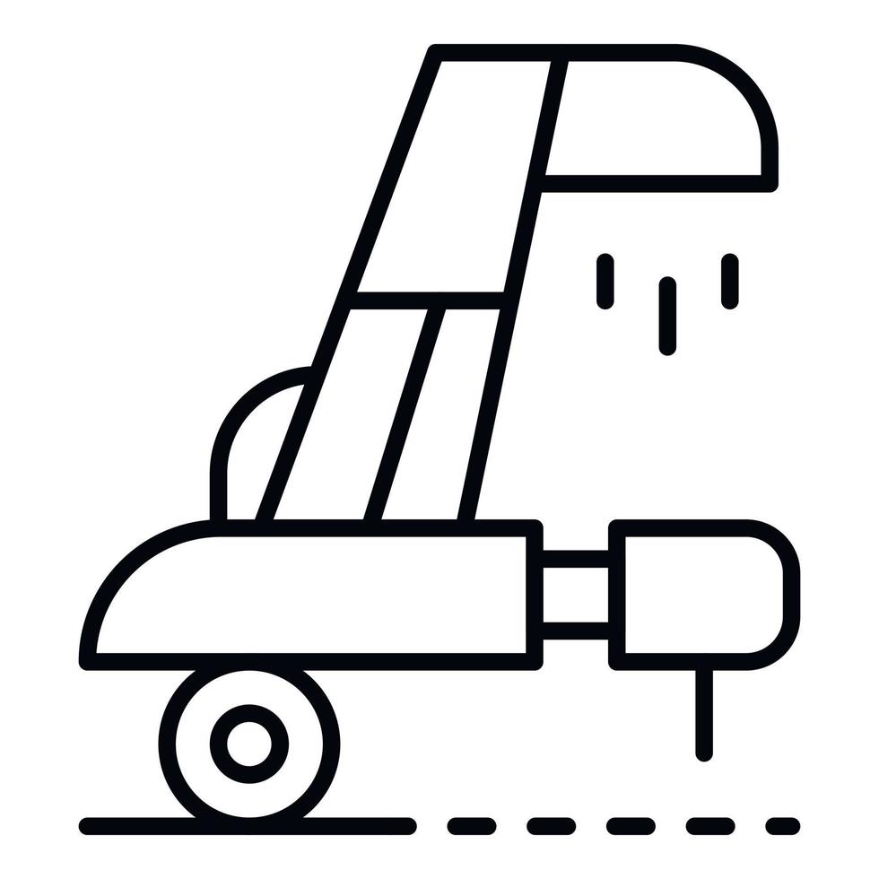 Wheat collector equipment icon, outline style vector
