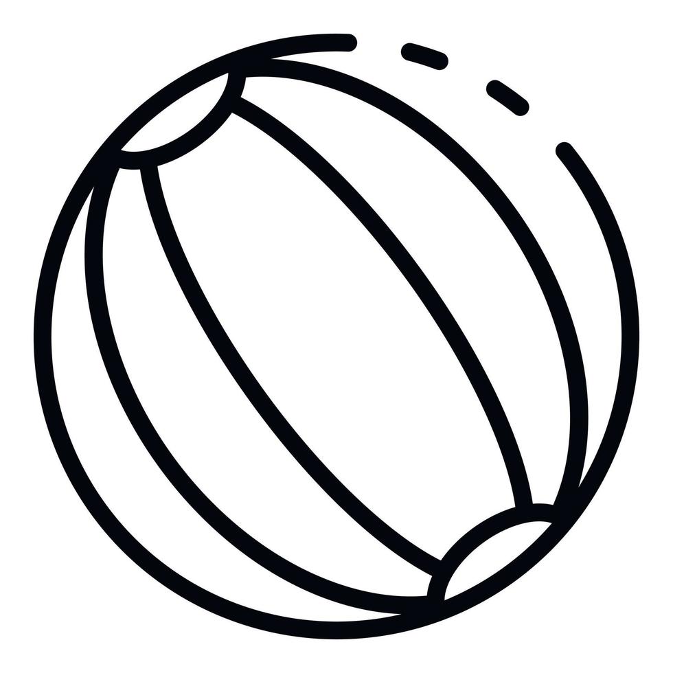 Ball toy icon, outline style vector