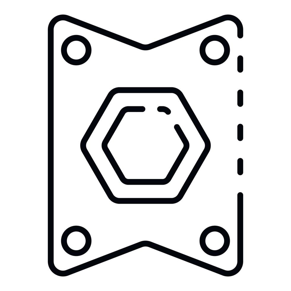 icono de herramienta de coche, estilo de esquema vector