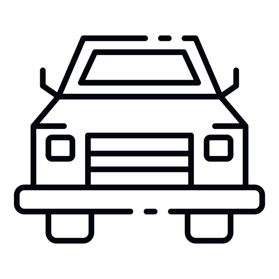 recoger icono de coche, estilo de esquema vector