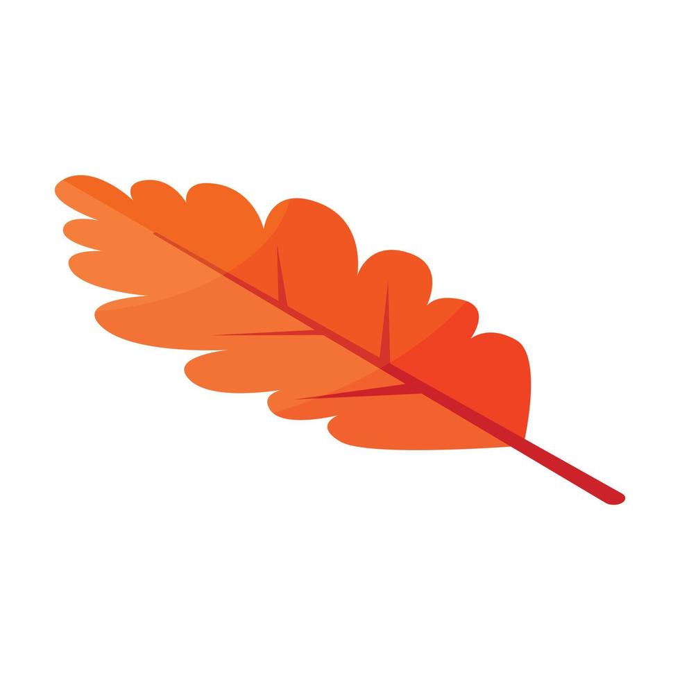 Oak leaf icon, isometric style vector