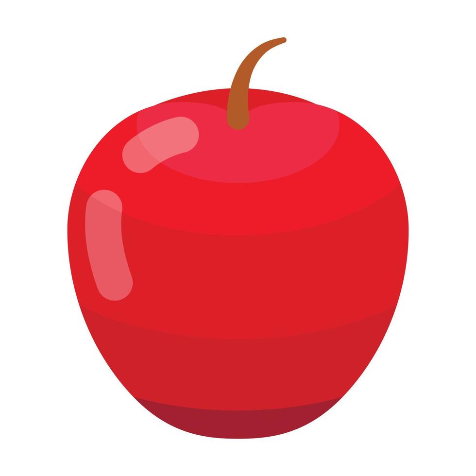 Red apple icon, isometric style vector