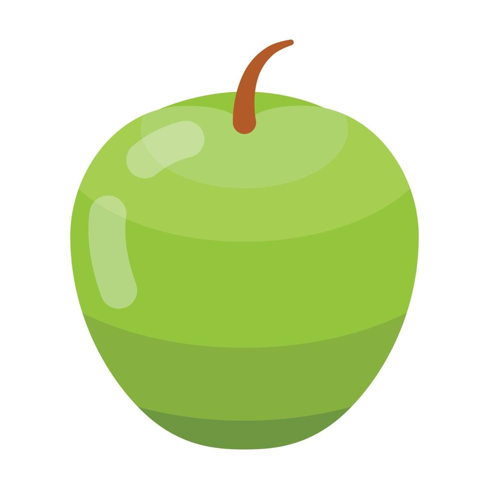 Green apple icon, isometric style vector