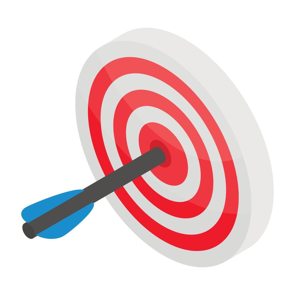 Sport arch target icon, isometric style vector
