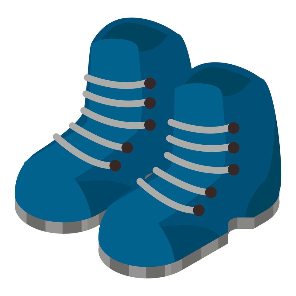 Winter boots icon, isometric style vector