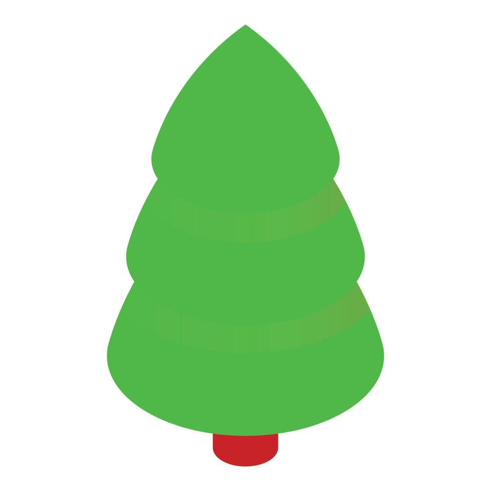 Fir tree icon, isometric style vector