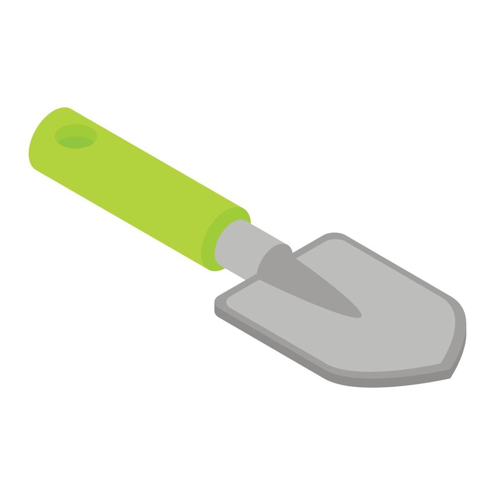 Garden hand shovel icon, isometric style vector