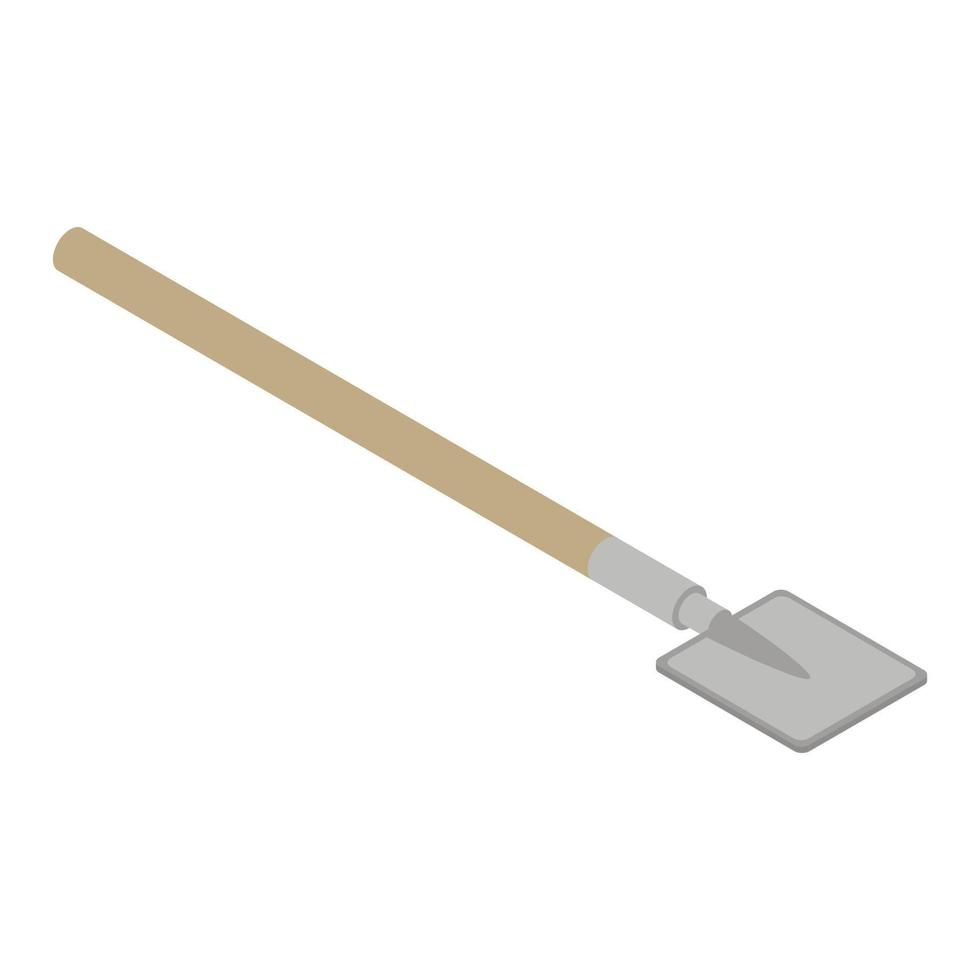 Farm shovel icon, isometric style vector