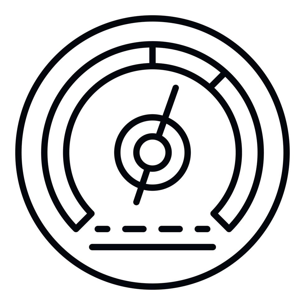 Car speedometer icon, outline style vector