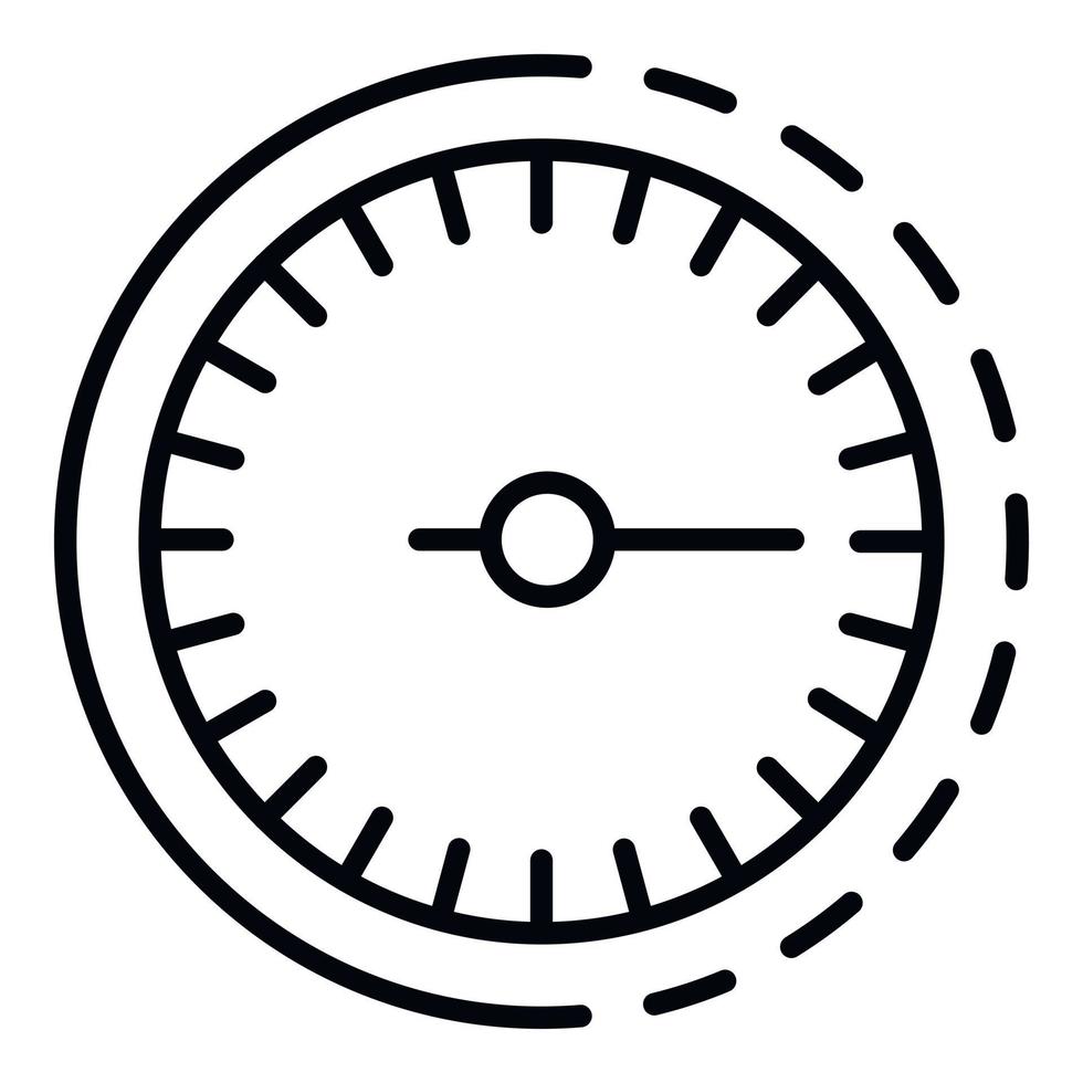 icono de odómetro, estilo de esquema vector