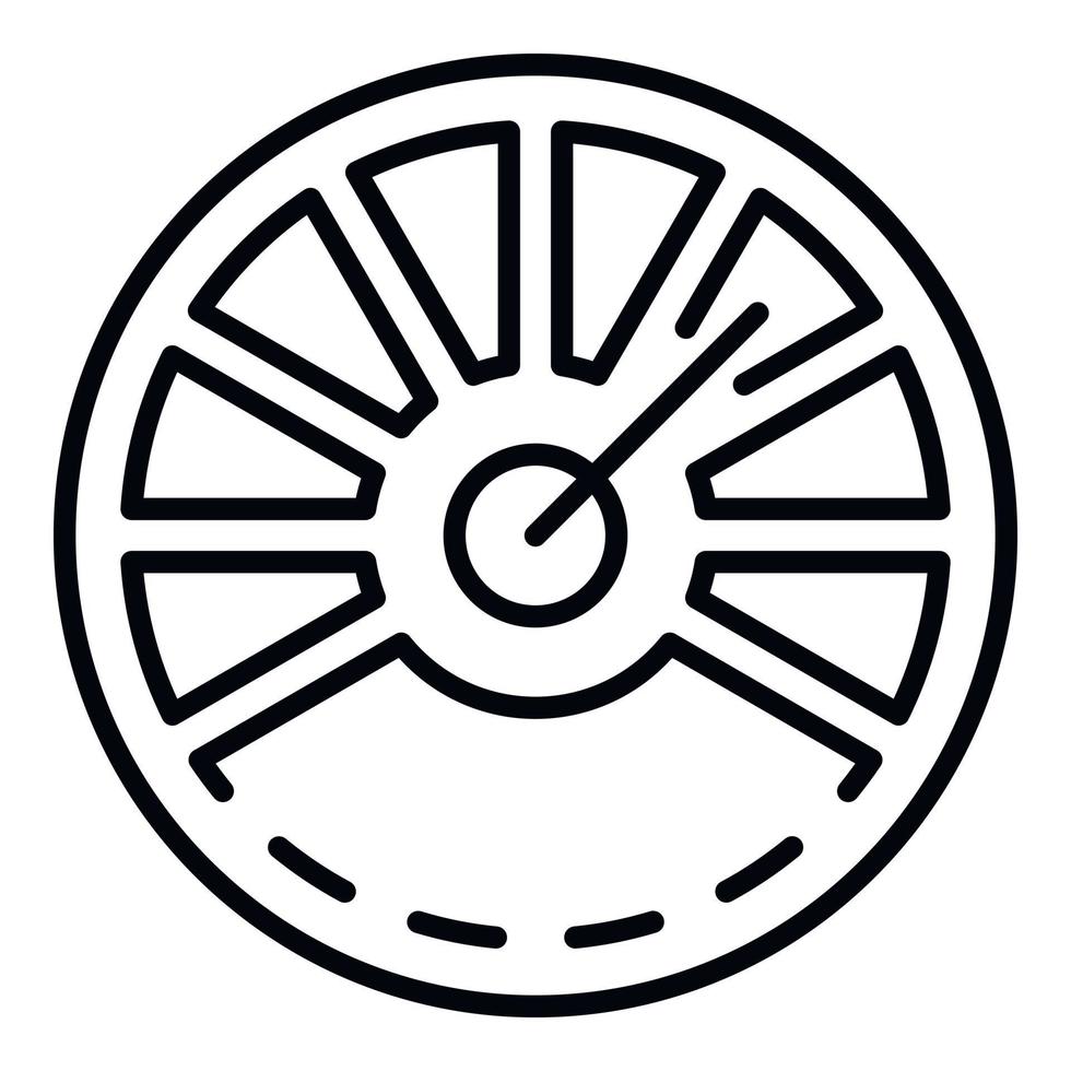 Tachometer icon, outline style vector