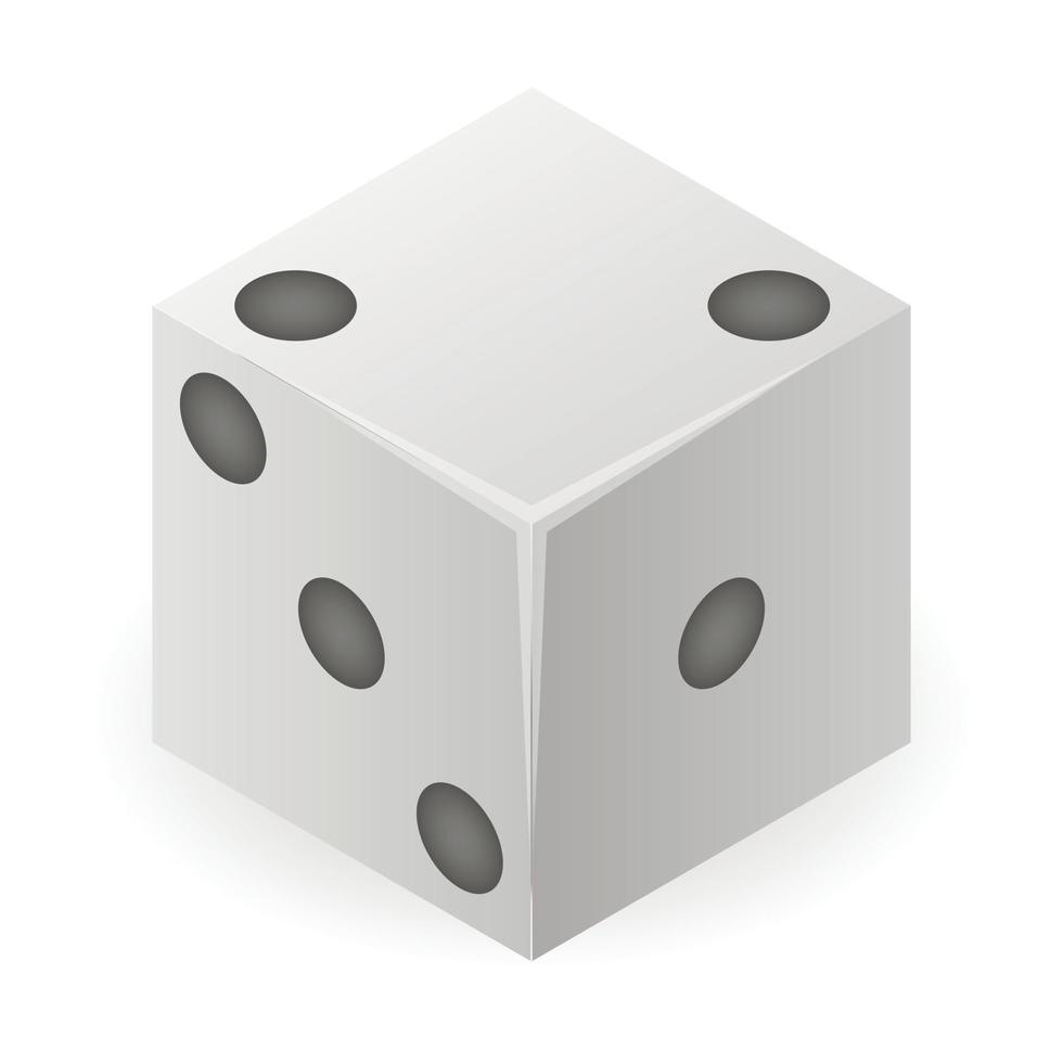 Field dice icon, isometric style vector