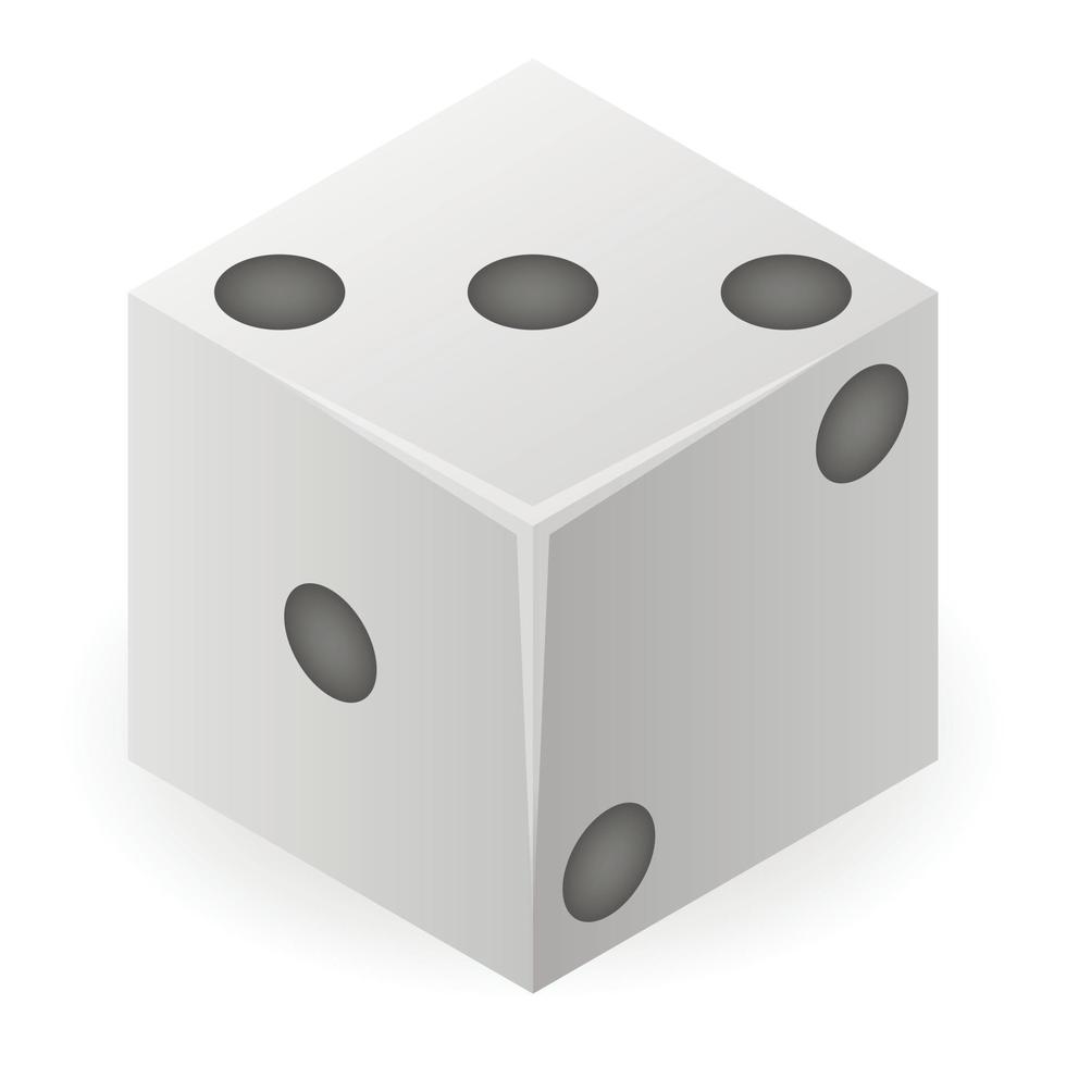 Electric dice icon, isometric style vector