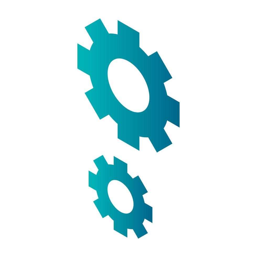 Cogwheel icon, isometric style vector