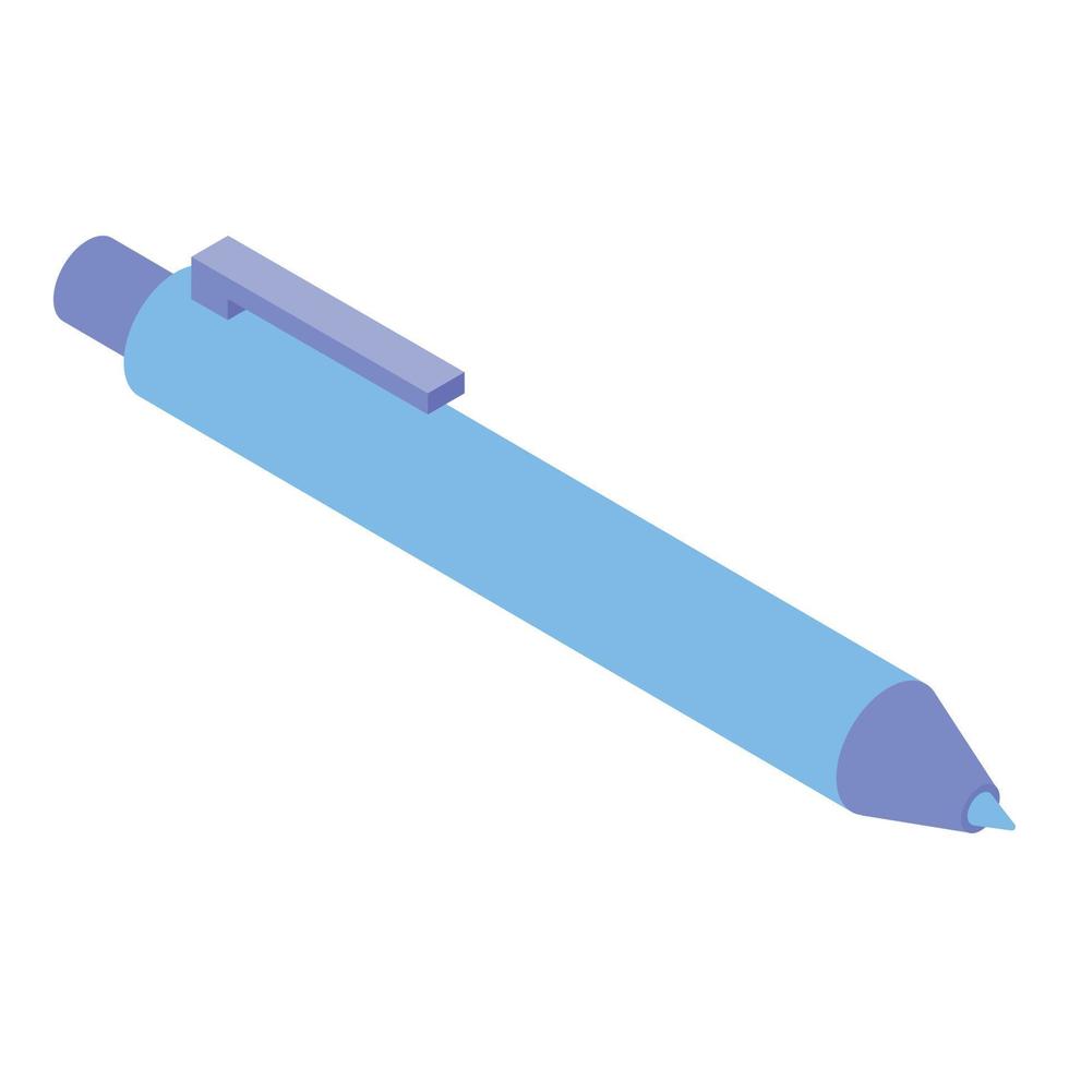 Office pen icon, isometric style vector