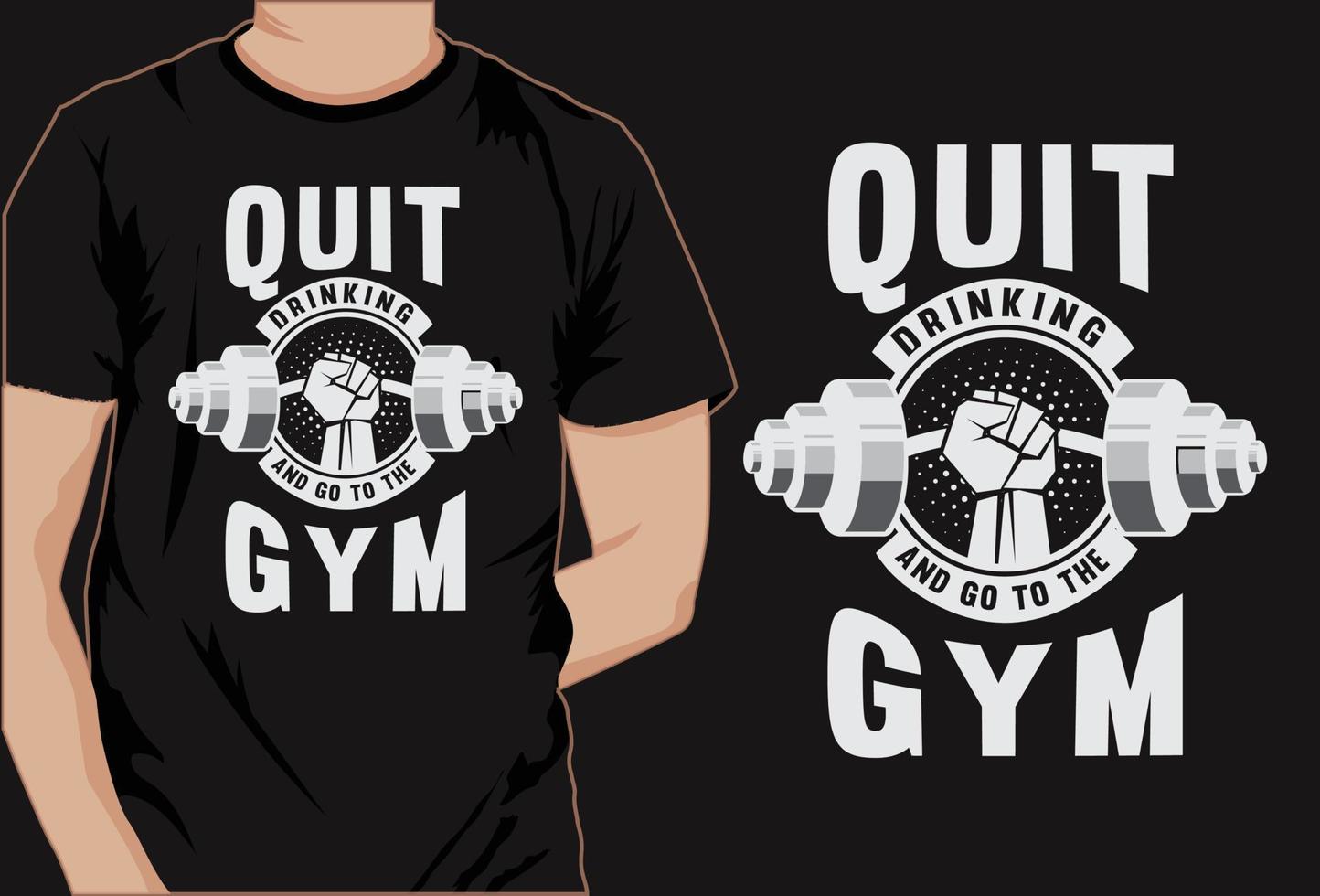 Gym typography vector t shirt design