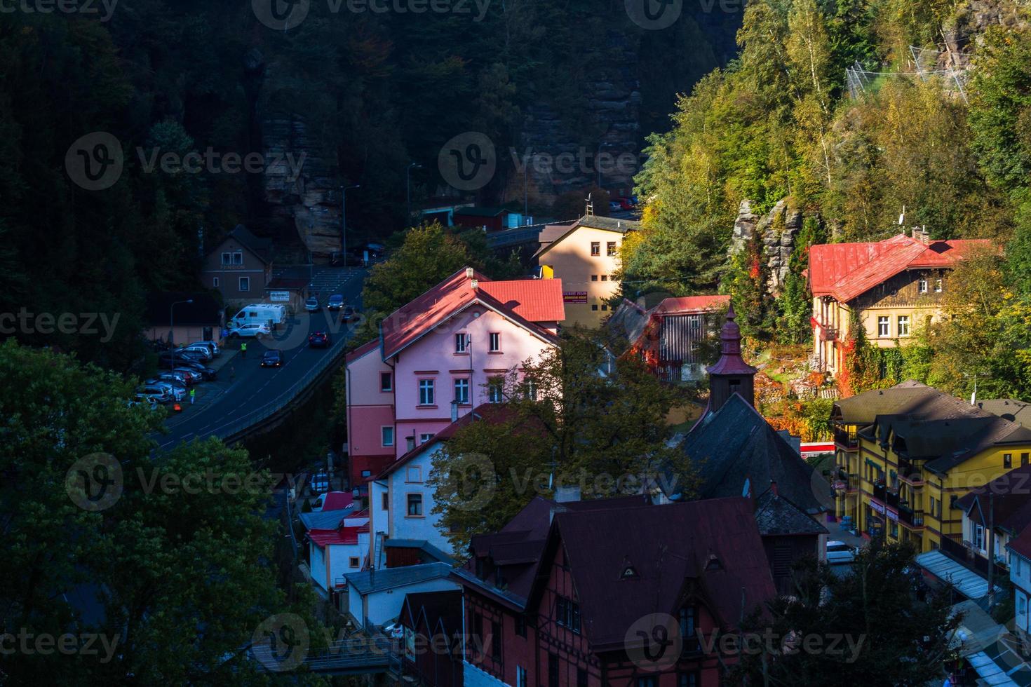 Autumn landscapes in  Elbe Sandstone Mountains. photo