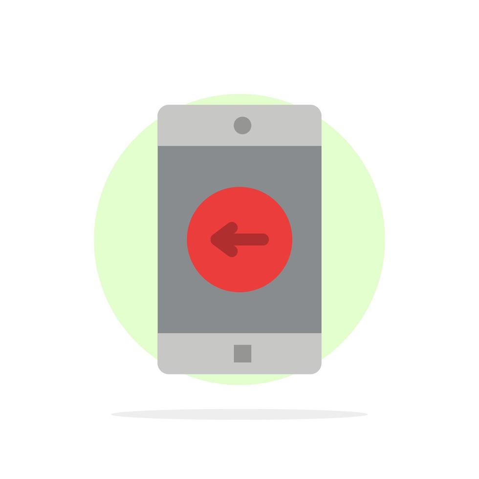 Application Mobile Mobile Application left Abstract Circle Background Flat color Icon vector