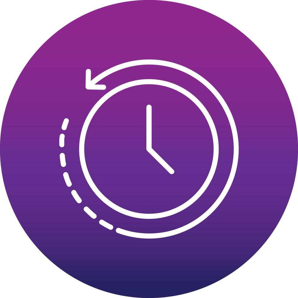 Back In Time Vector  Icon