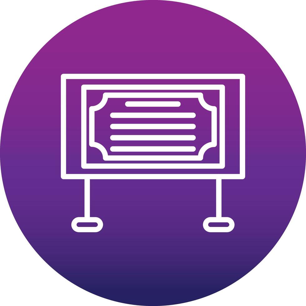 Bulletin Board Vector Icon