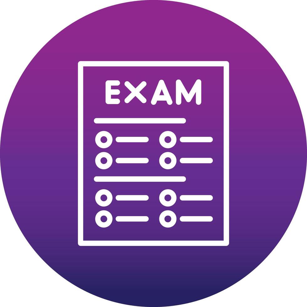 icono de vector de examen