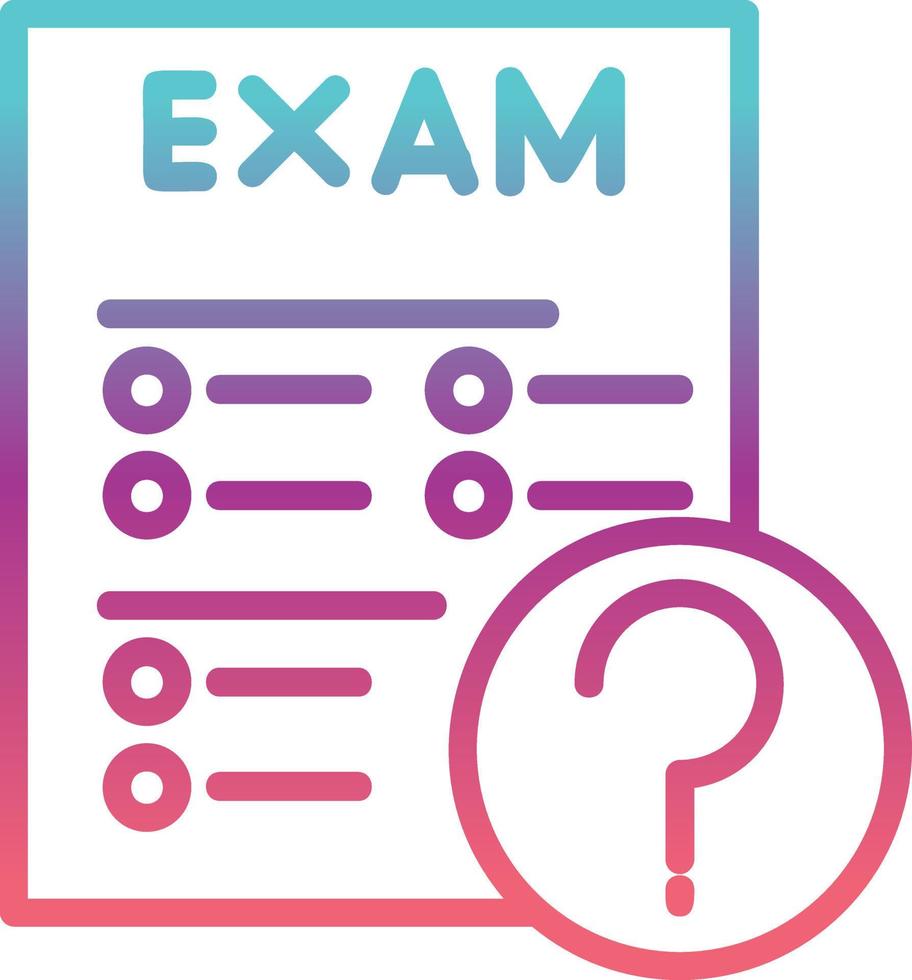 icono de vector de examen