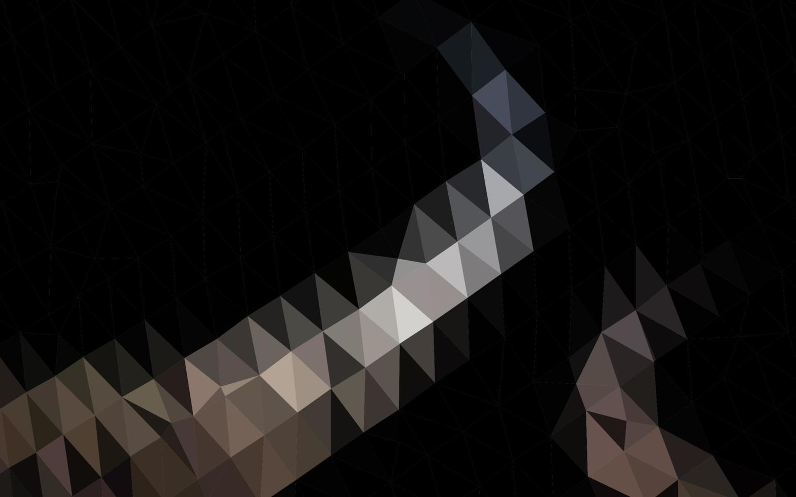 Dark Black vector triangle mosaic texture.