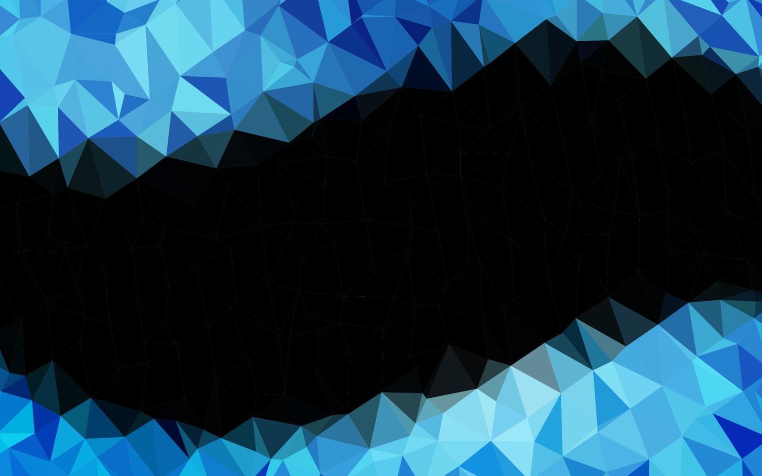 Dark BLUE vector abstract polygonal cover.