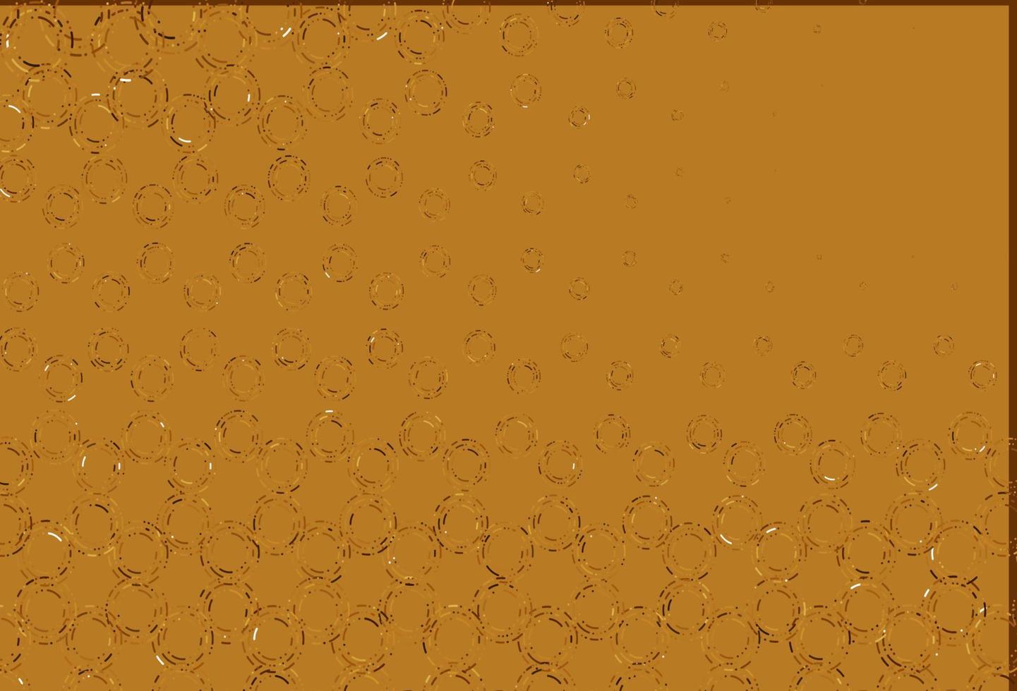 textura de vector amarillo claro, naranja con discos.