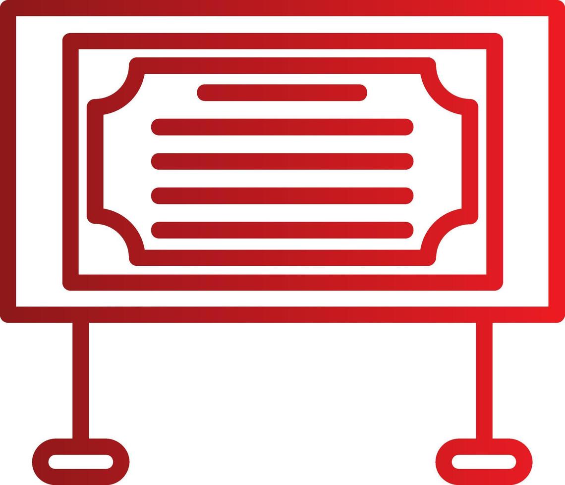 Bulletin Board Vector Icon