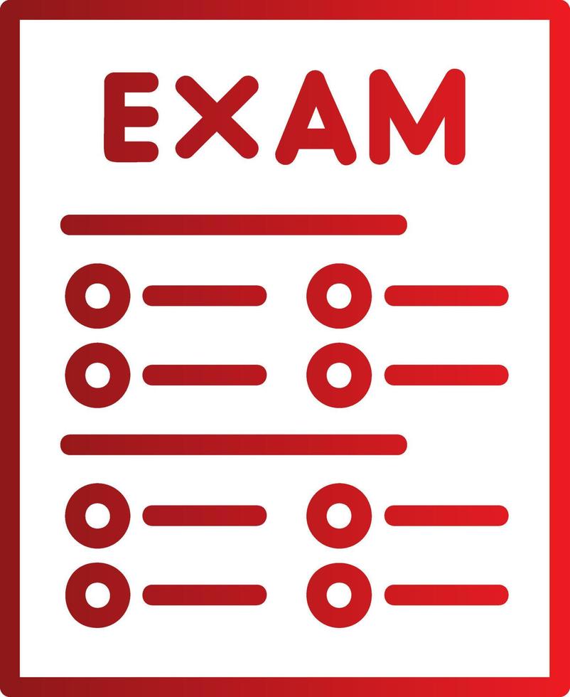 icono de vector de examen