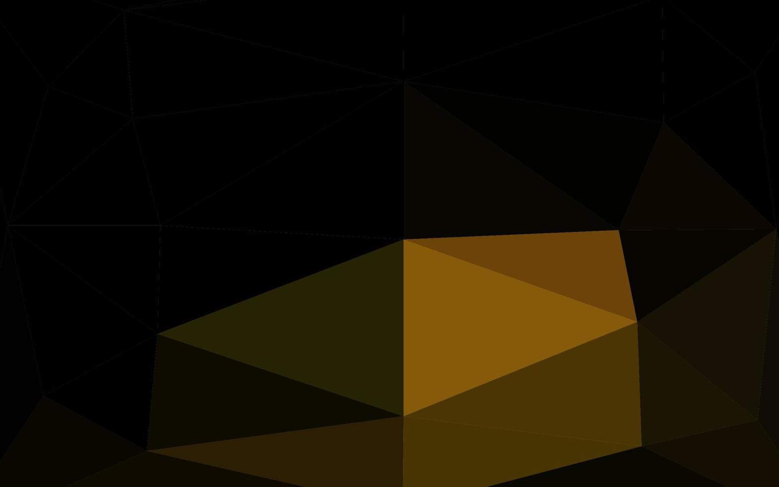 Dark Yellow, Orange vector polygon abstract background.