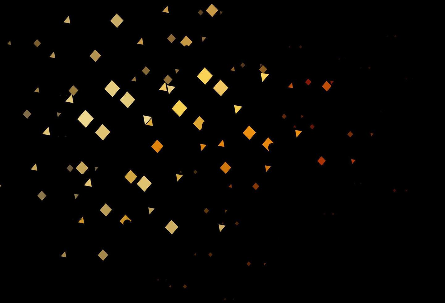 Dark yellow, orange vector backdrop with lines, circles, rhombus.