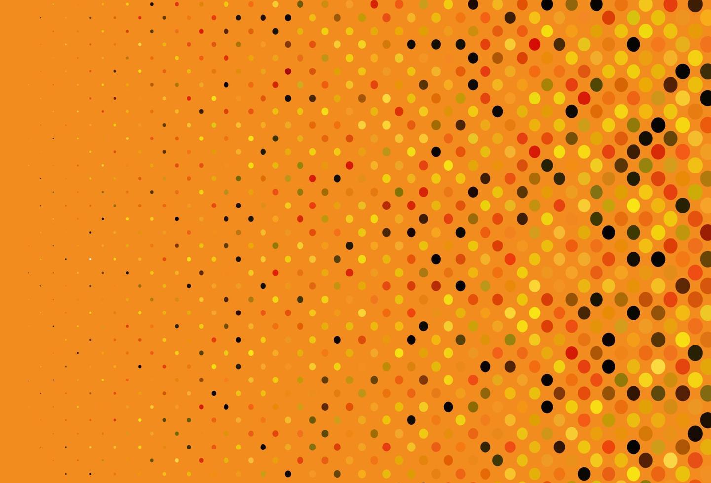 Telón de fondo de vector amarillo oscuro, naranja con puntos.