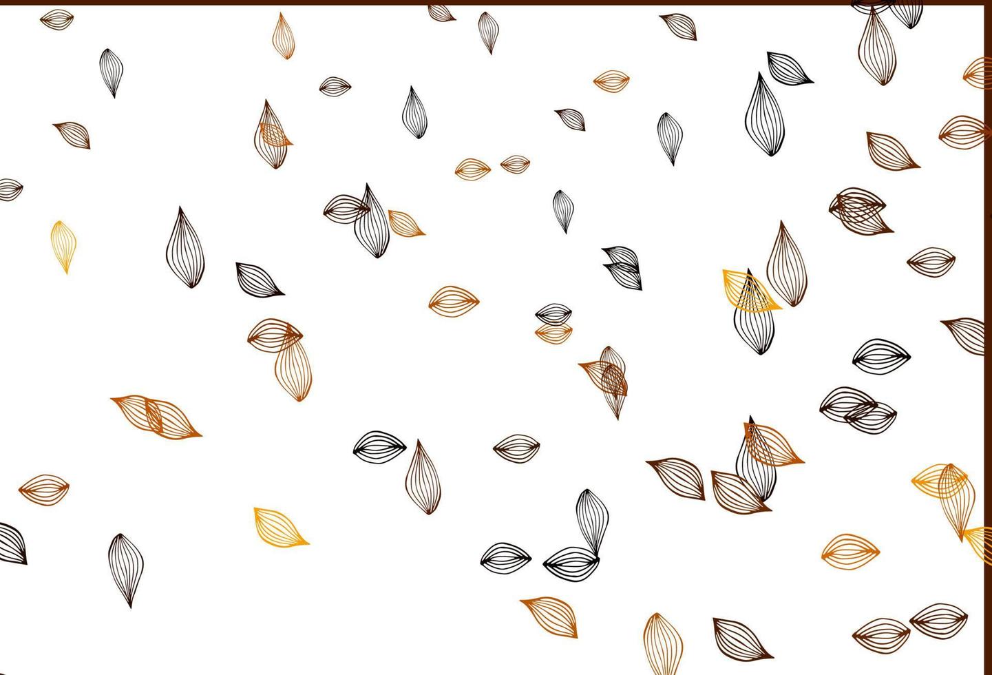 Light Yellow, Orange vector doodle template.