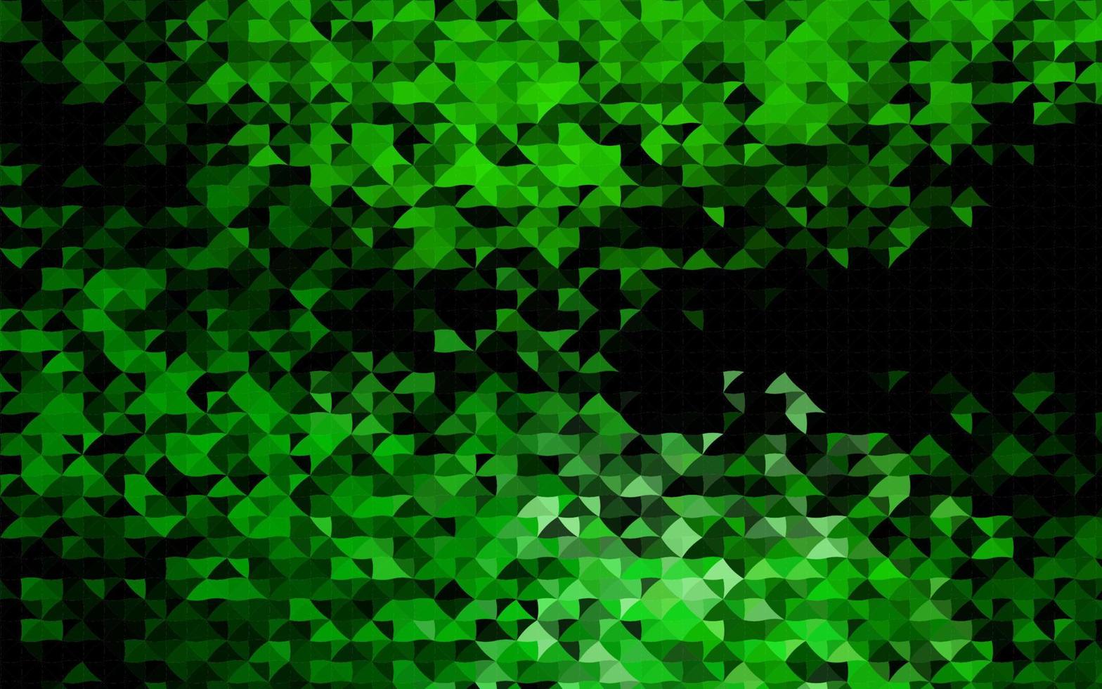 Dark Green vector background with triangles.