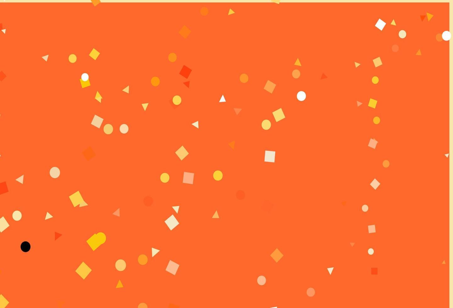 textura de vector de color amarillo claro, naranja en estilo poli con círculos, cubos.