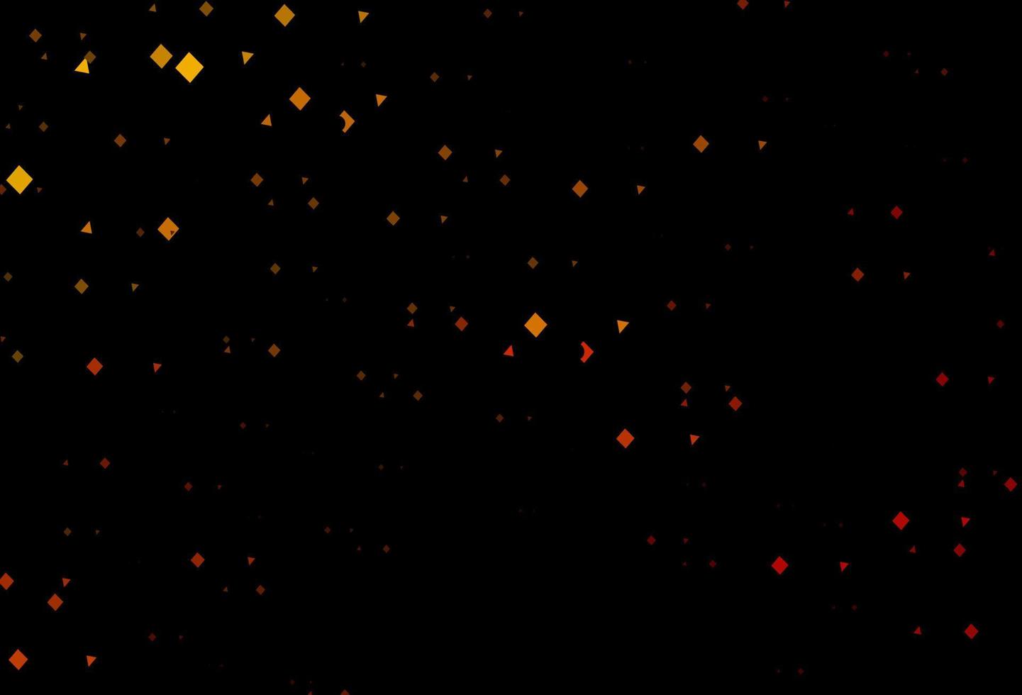 Dark yellow, orange vector pattern in polygonal style with circles.