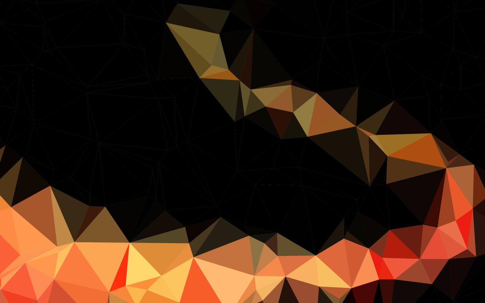 Dark Orange vector polygon abstract backdrop.