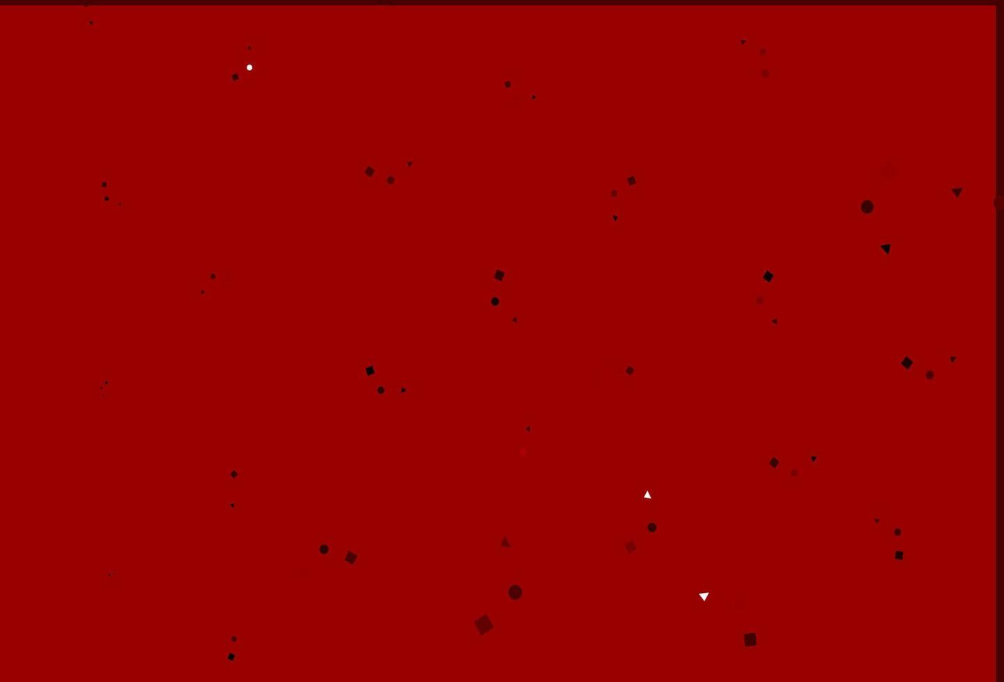 Fondo de vector rojo claro con triángulos, círculos, cubos.