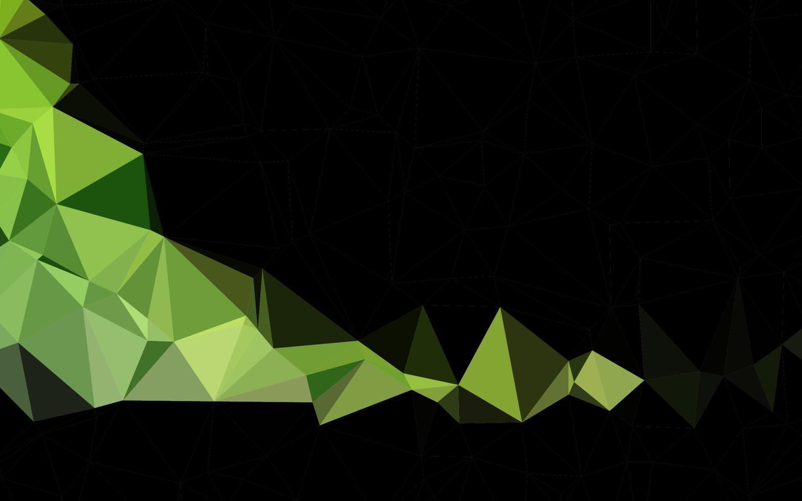 diseño abstracto del polígono del vector verde claro.