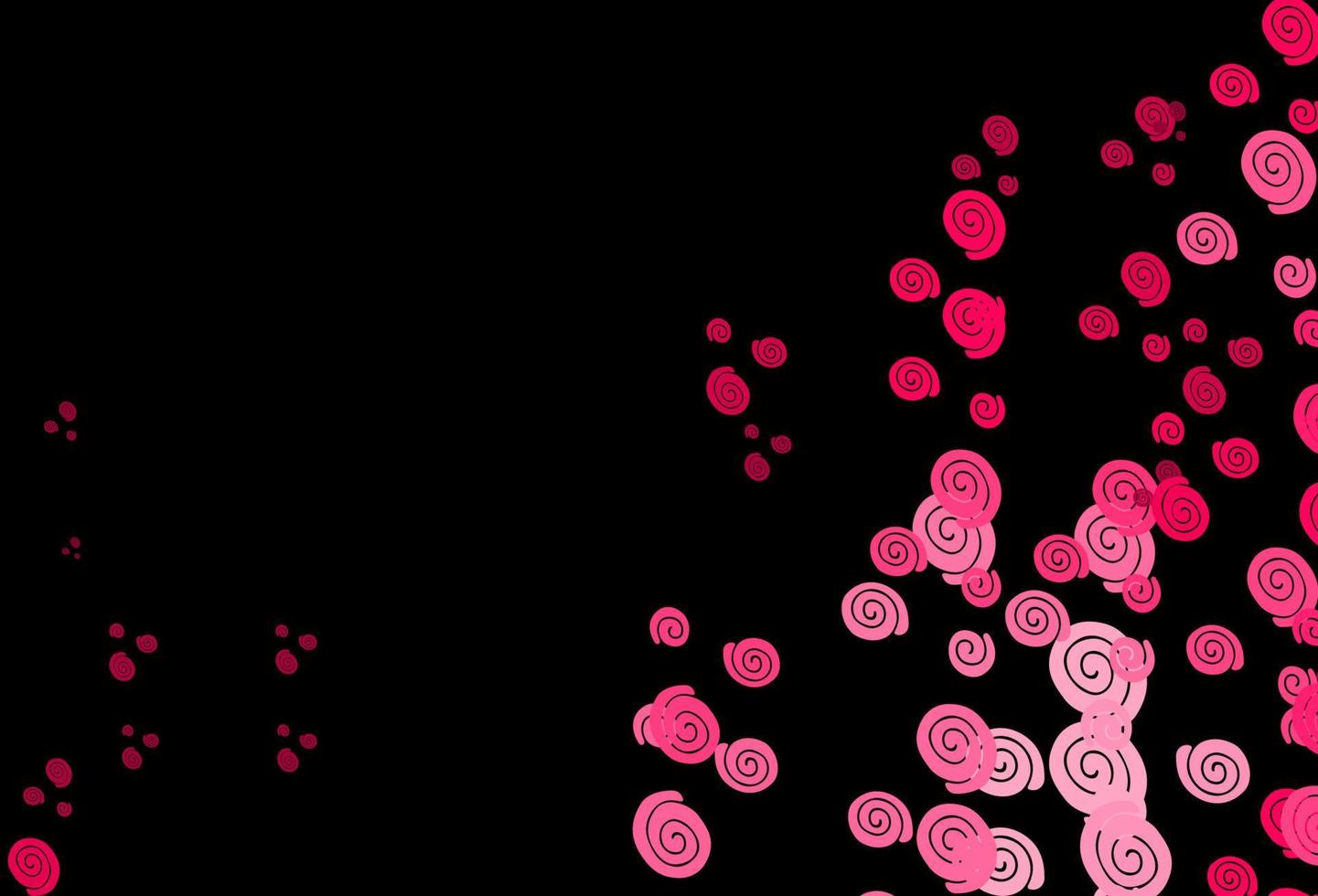 Dark Red vector background with bubble shapes.