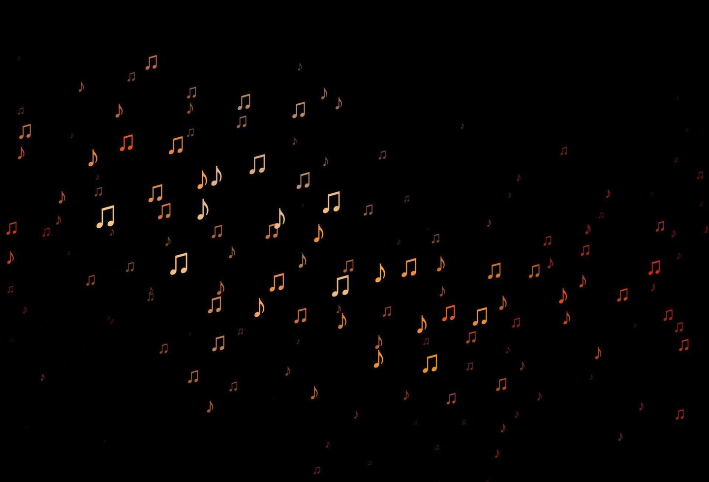 Dark Red vector pattern with music elements.
