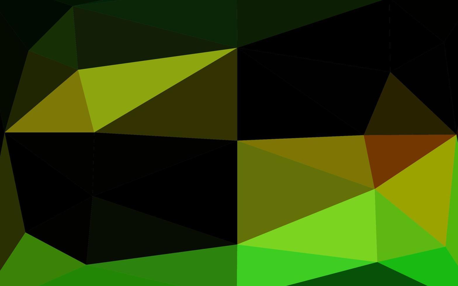 Dark Green, Yellow vector shining triangular template.