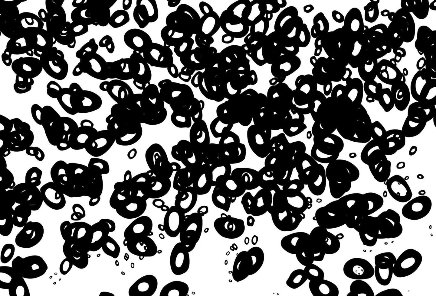 Fondo de vector blanco y negro con burbujas.
