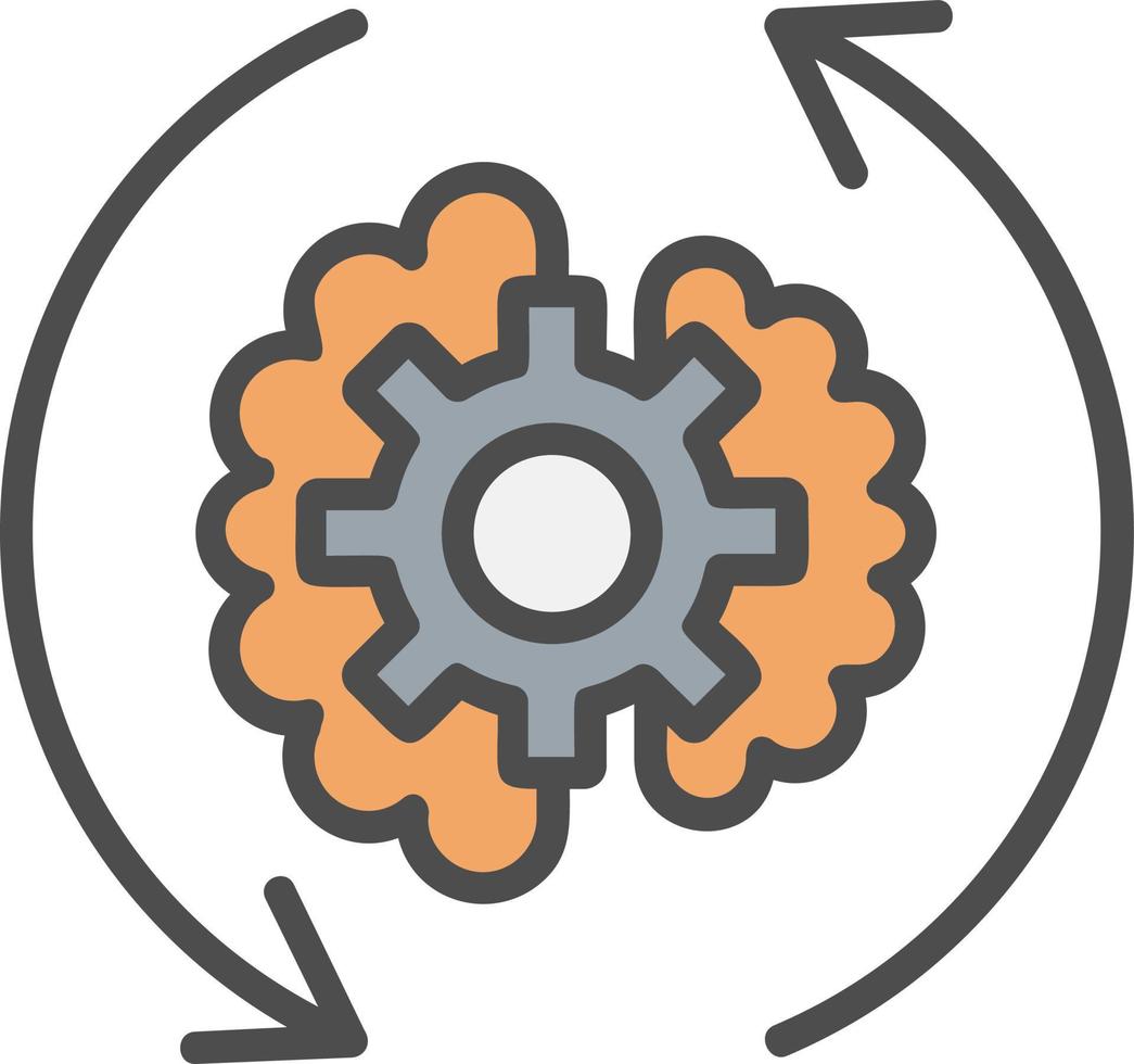 Brain Process  Vector Icon