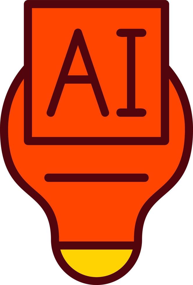 icono de vector de inteligencia artificial