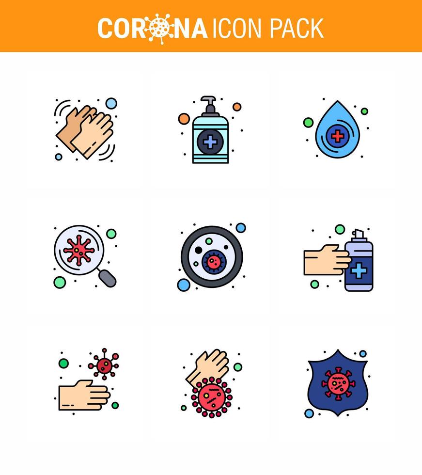 conjunto simple de covid19 protección azul 25 paquete de iconos icono incluido escaneo de bacterias cuidado virus bacterias coronavirus viral 2019nov enfermedad vector elementos de diseño